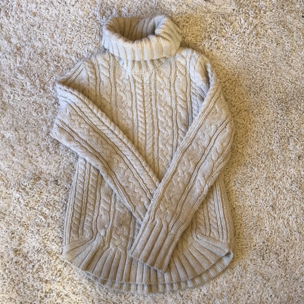 Duluth wool blend sweater loose turtleneck xs